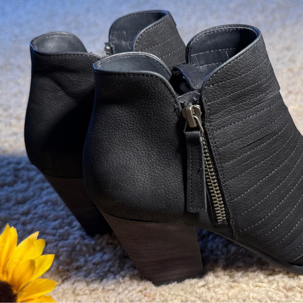 Paul Green Textured Black Ankle Booties